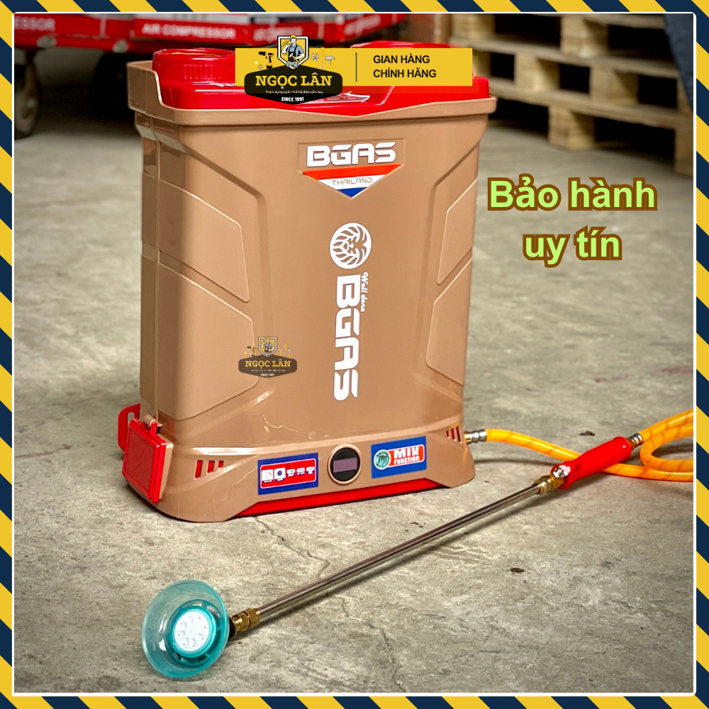 Chính hãng Bình phun thuốc sâu điện BGAS 20L đảo thuốc 1 & 2 Bơm cao cấp - Ảnh 2