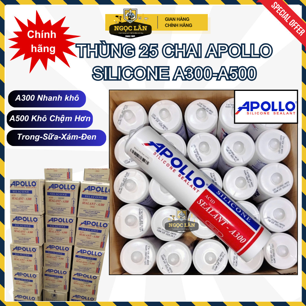 Keo Silicone Apollo A300 - A500 chai 300ML chính hãng