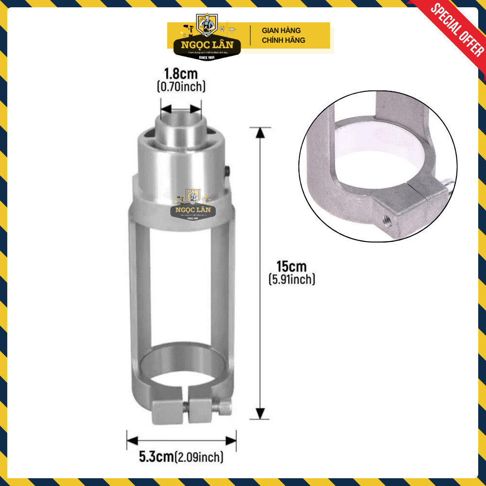 Bộ Chuyển Đổi Máy Khoan Thành Máy Đục Mộng Vuông Cao Cấp - Ảnh 2