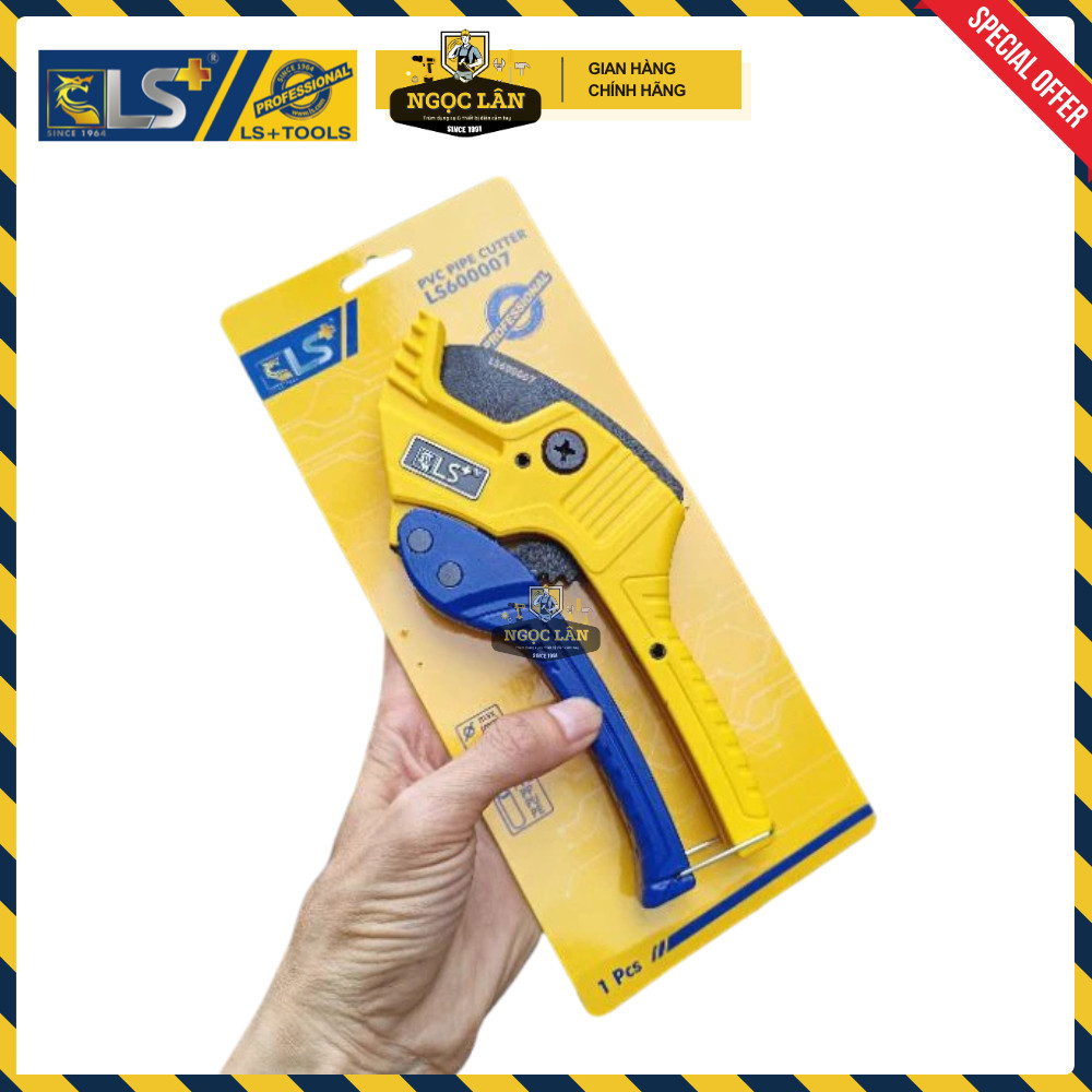 LS+ Kéo cắt ống nhựa PVC, PP, PU, PE 42mm LS600007 lưỡi đen 303 - Ảnh 6
