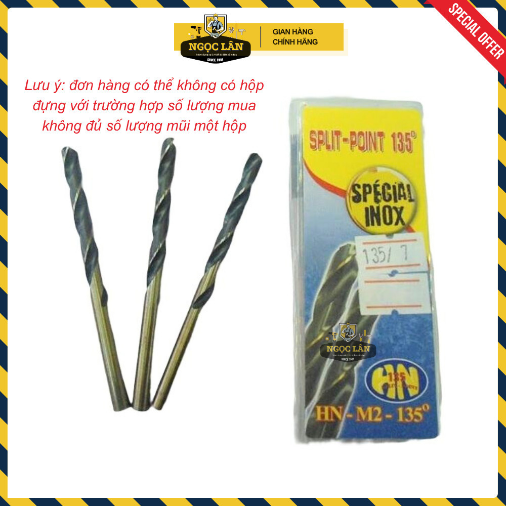 Mũi Khoan inox Pháp Hoàng Nam chính hãng, đủ cỡ từ 1.5-7.5mm - Ảnh 4
