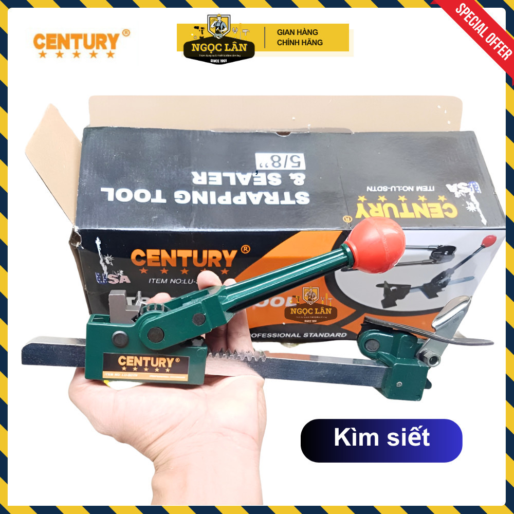 Máy Siết Dây Đai Thùng CENTURY 5/8"-16mm cho dây nhựa (LU-SDTN) - Ảnh 3