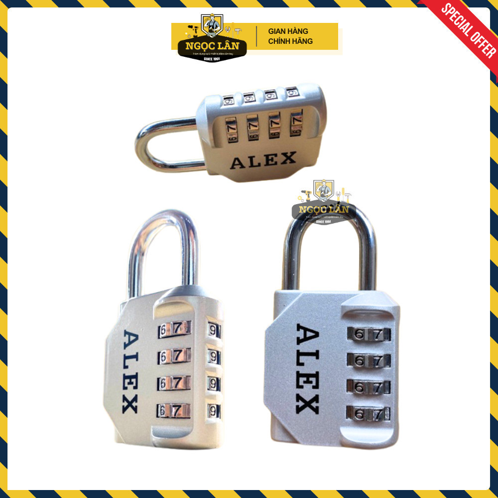 Khóa số mật khẩu 4 số Alex bền bỉ an toàn - Ảnh 6