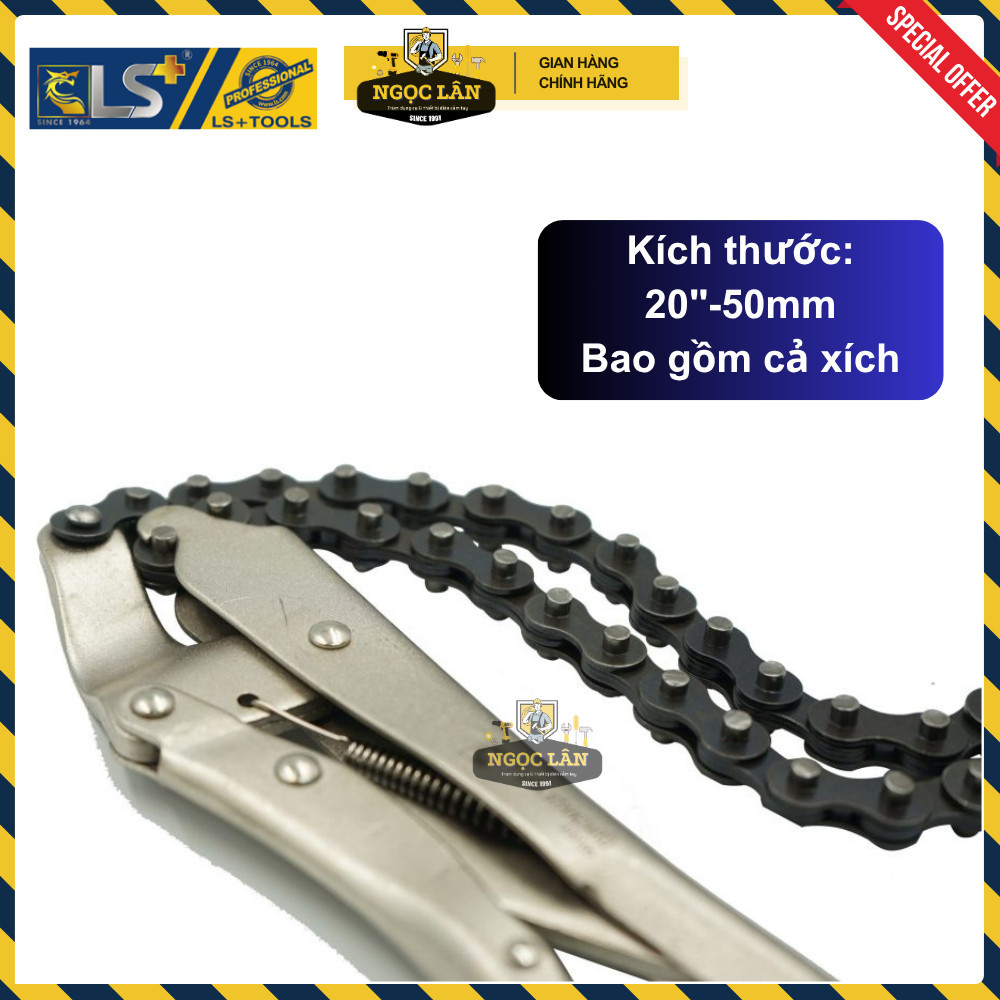Kìm Bấm Chết Xích LS+ 20" - 500mm Chính Hãng - Ảnh 3