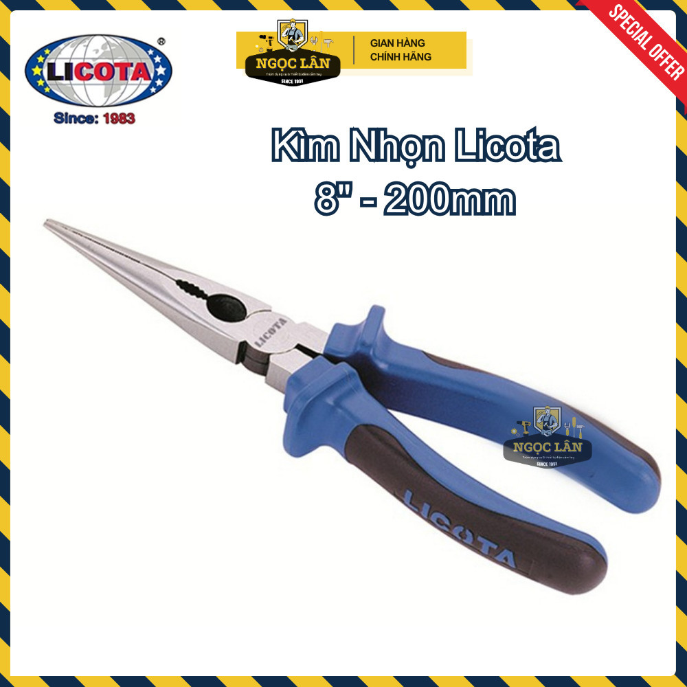 Kìm điện cắt nhọn Licota 8inch chính hãng Đài Loan cao cấp - Ảnh 4