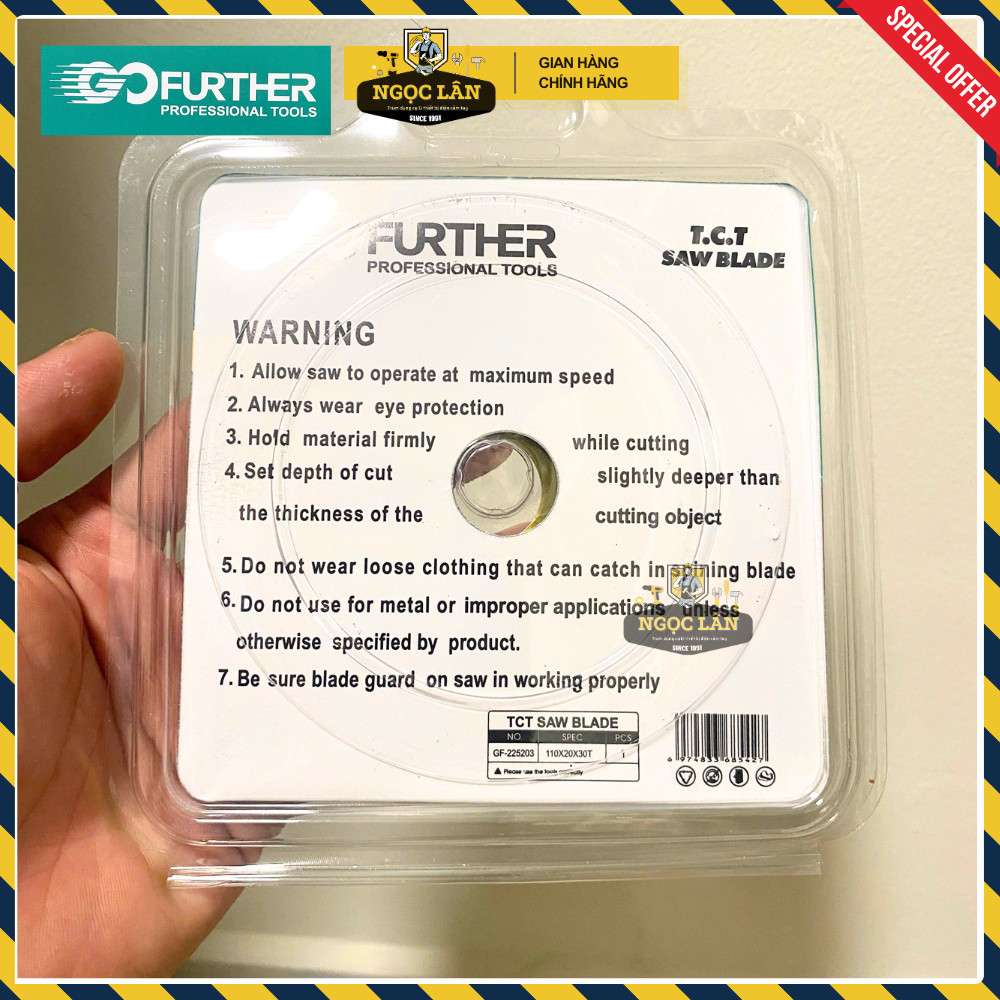 Lưỡi Cắt Cưa Gỗ GOFURTHER 110x20mm 30 Răng, Max 80m/s - Ảnh 7