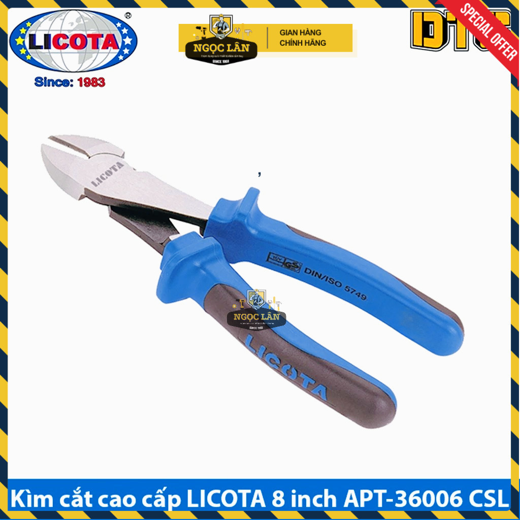 Kìm Cắt Licota 7" (180mm), 8" (200mm) Chính Hãng Đài Loan Cao Cấp - Ảnh 7