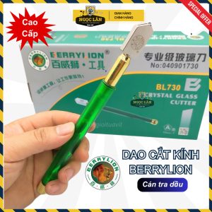 Dao cắt kính Berrylion cán tra dầu cao cấp, cắt kính dày 2-12mm
