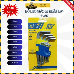 Bộ Lục Giác Bi Ngắn LS+ cao cấp chuẩn Thép CRV