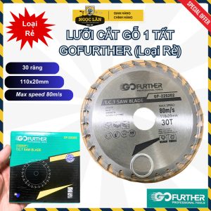 Lưỡi cắt gỗ cưa gỗ GOFURTHER 110x20mm 30 răng tốc độ 80m/s