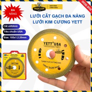 Lưỡi cắt đa năng YETT 105x1.2x20mm cắt gạch, đá, bê tông, kim loại