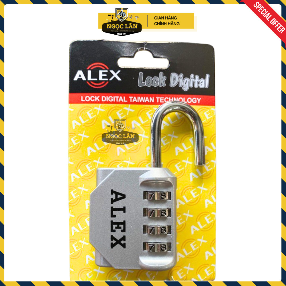 Khóa số mật khẩu 4 số Alex bền bỉ an toàn - Ảnh 4