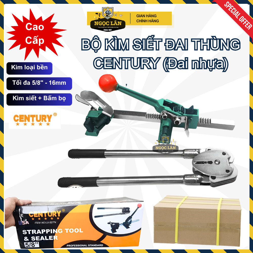 Máy Siết Dây Đai Thùng CENTURY 5/8"-16mm cho dây nhựa (LU-SDTN)
