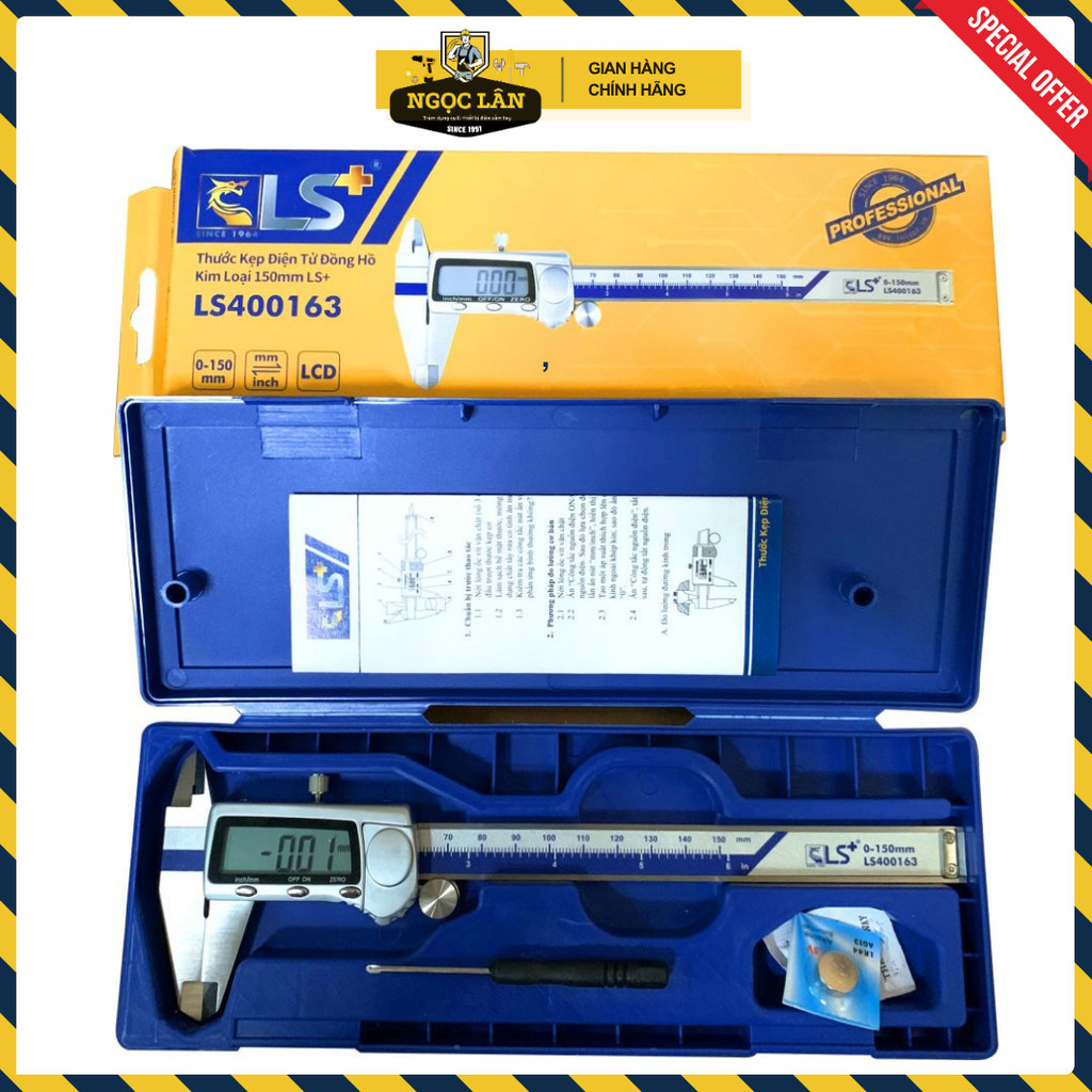 Thước kẹp điện tử LS+ Chính hãng 150mm (Hợp kim & Nhựa) - Ảnh 4