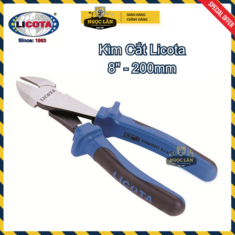Kìm điện cắt nhọn Licota 8inch chính hãng Đài Loan cao cấp - Ảnh 3