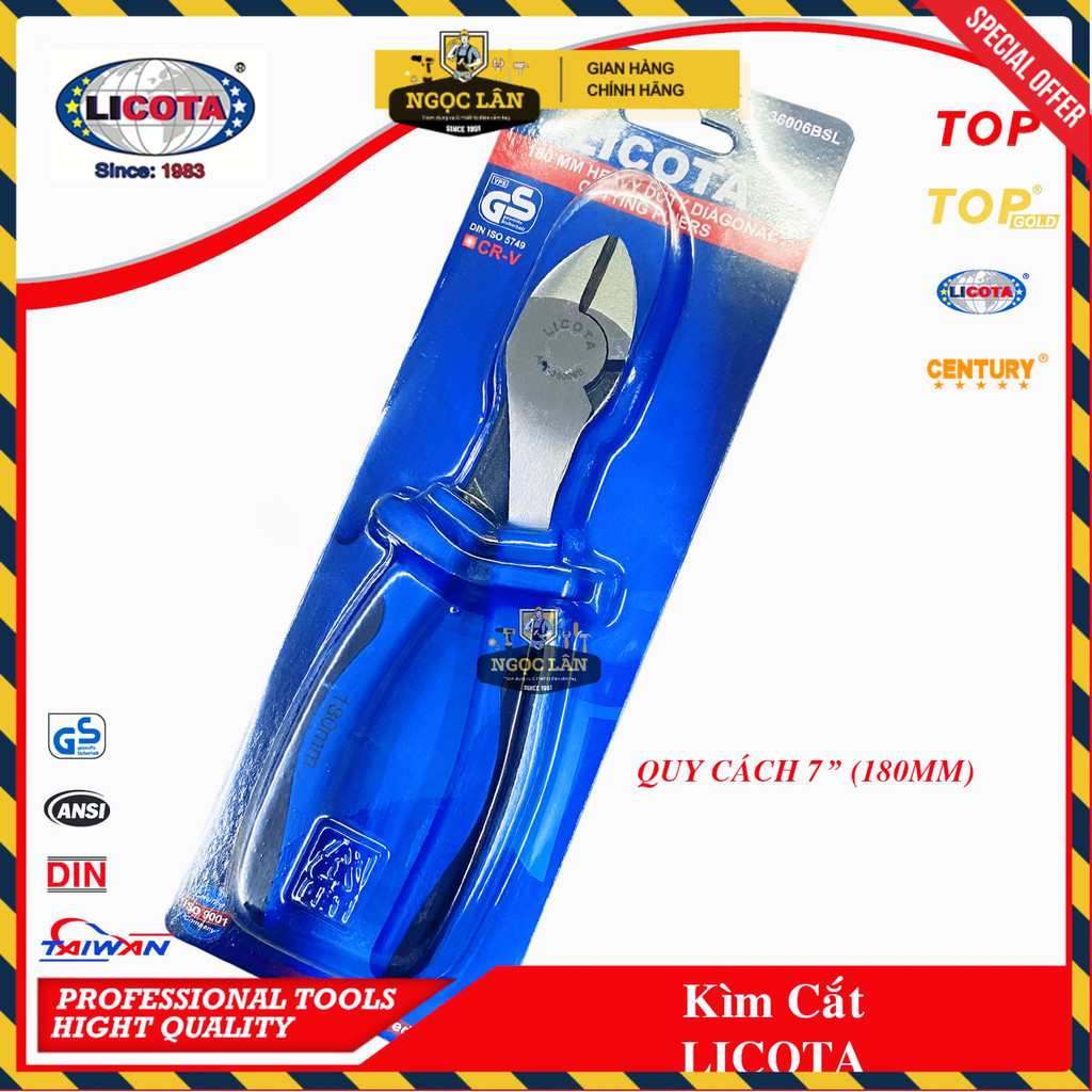 Kìm Cắt Licota 7" (180mm), 8" (200mm) Chính Hãng Đài Loan Cao Cấp - Ảnh 4