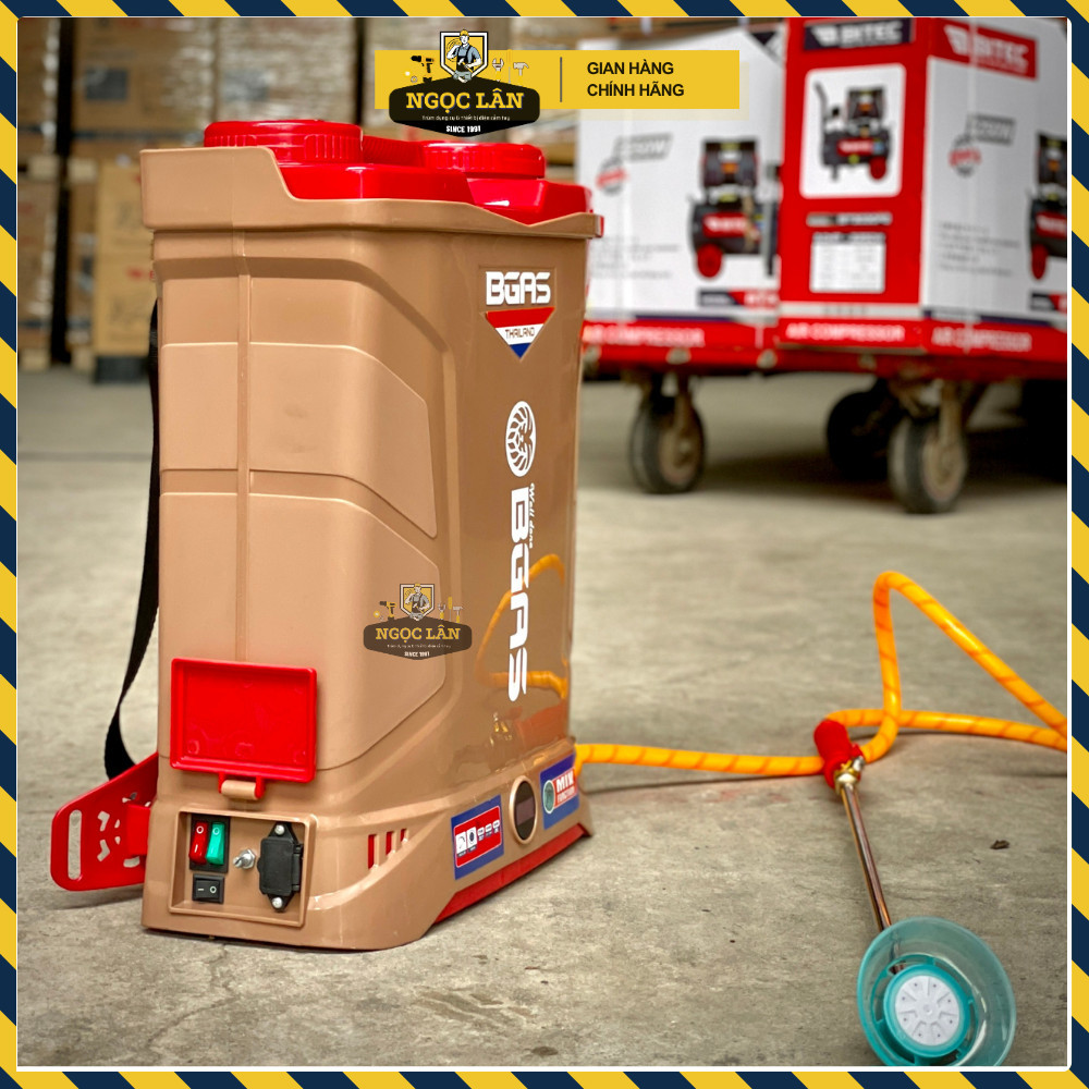 Chính hãng Bình phun thuốc sâu điện BGAS 20L đảo thuốc 1 & 2 Bơm cao cấp - Ảnh 9