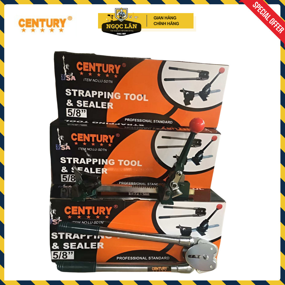 Máy Siết Dây Đai Thùng CENTURY 5/8"-16mm cho dây nhựa (LU-SDTN) - Ảnh 7