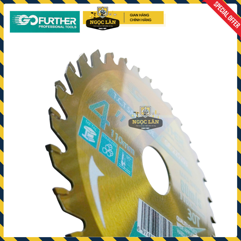 Lưỡi Cắt Cưa Gỗ GOFURTHER 110x20mm 30 Răng, Max 80m/s - Ảnh 5