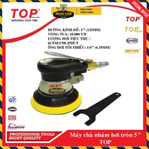 Máy chà nhám hơi TOP 5"-125mm tròn khí nén chính hãng Đài Loan