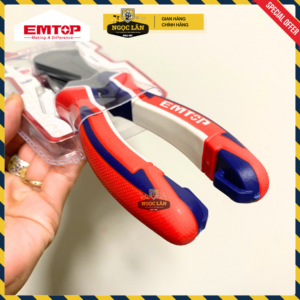 Kìm cắt EMTOP trợ lực 30%, đầu nặng, thép CRV, phủ Teflon - Ảnh 4