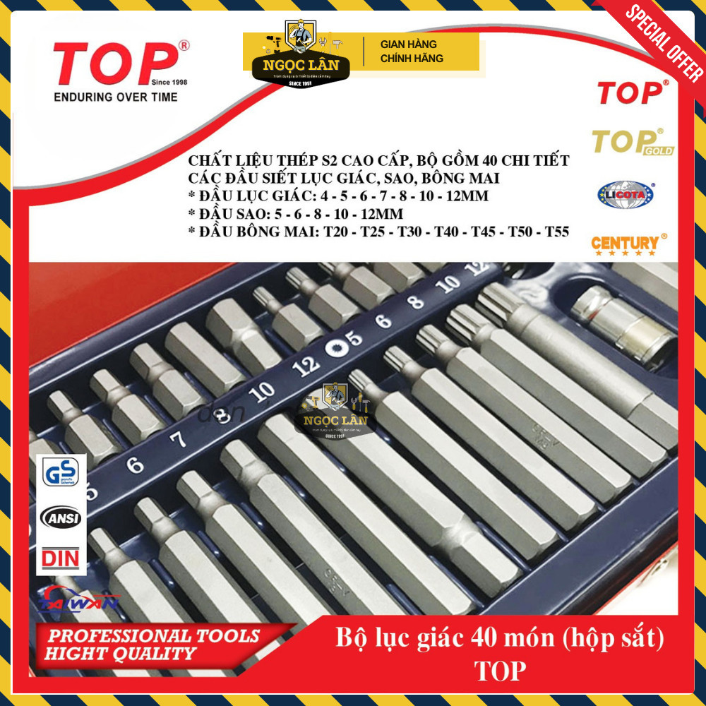 Bộ Đầu Lục Giác TOP 40 món: 38 bit lục giác & bông mai, 2 chuyển - Ảnh 5