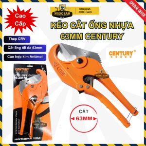 Kéo Cắt Ống Nhựa PVC 63mm Century Thép CRV Chính Hãng