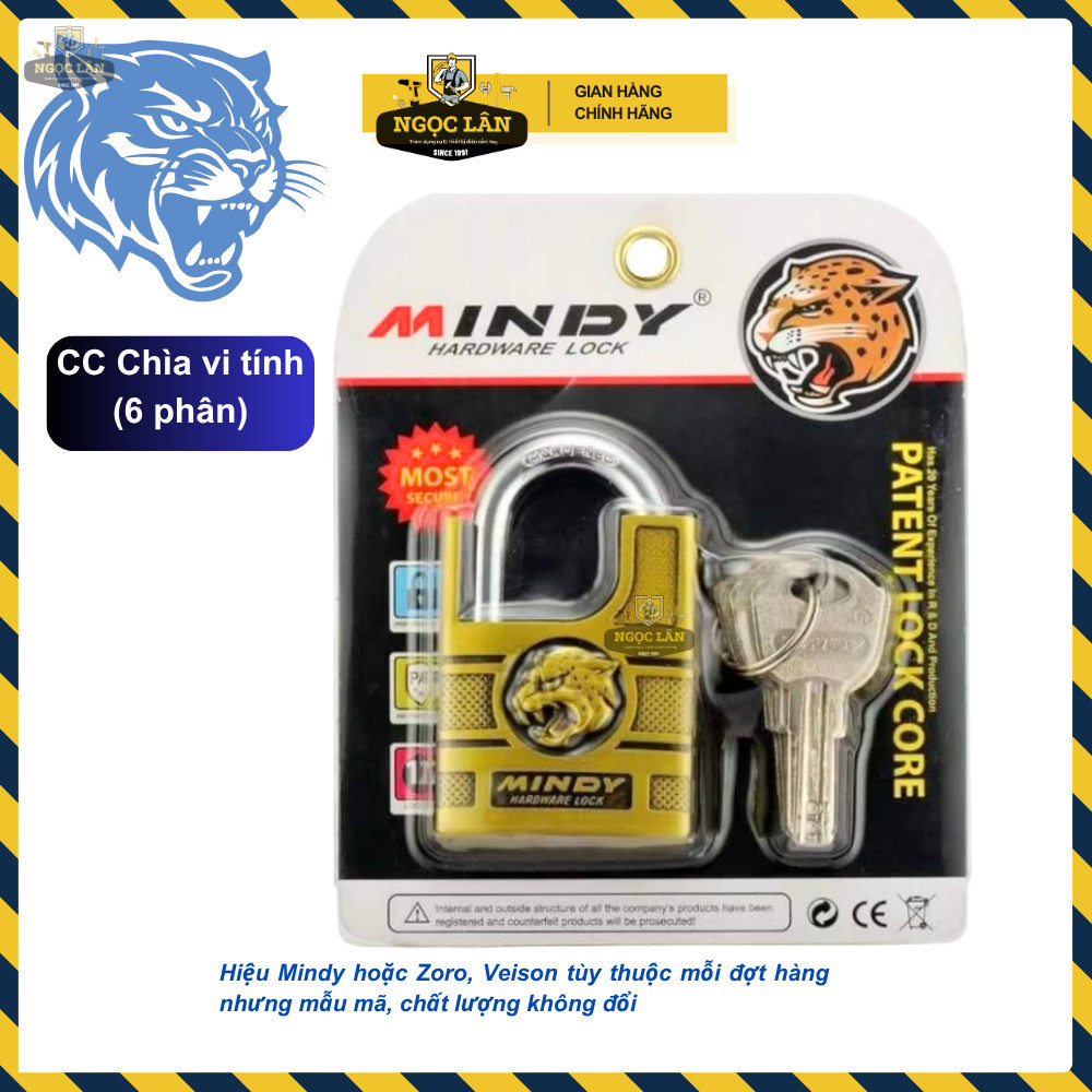 Khóa cửa chống cắt Mindy 6 phân có đầu báo trộm - Ảnh 5