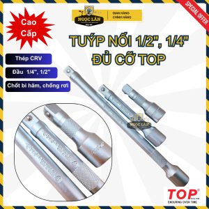 Típ Nối, Đầu Tuýp TOP 1/2", 1/4" Thép CRV Cao Cấp Đa Cỡ