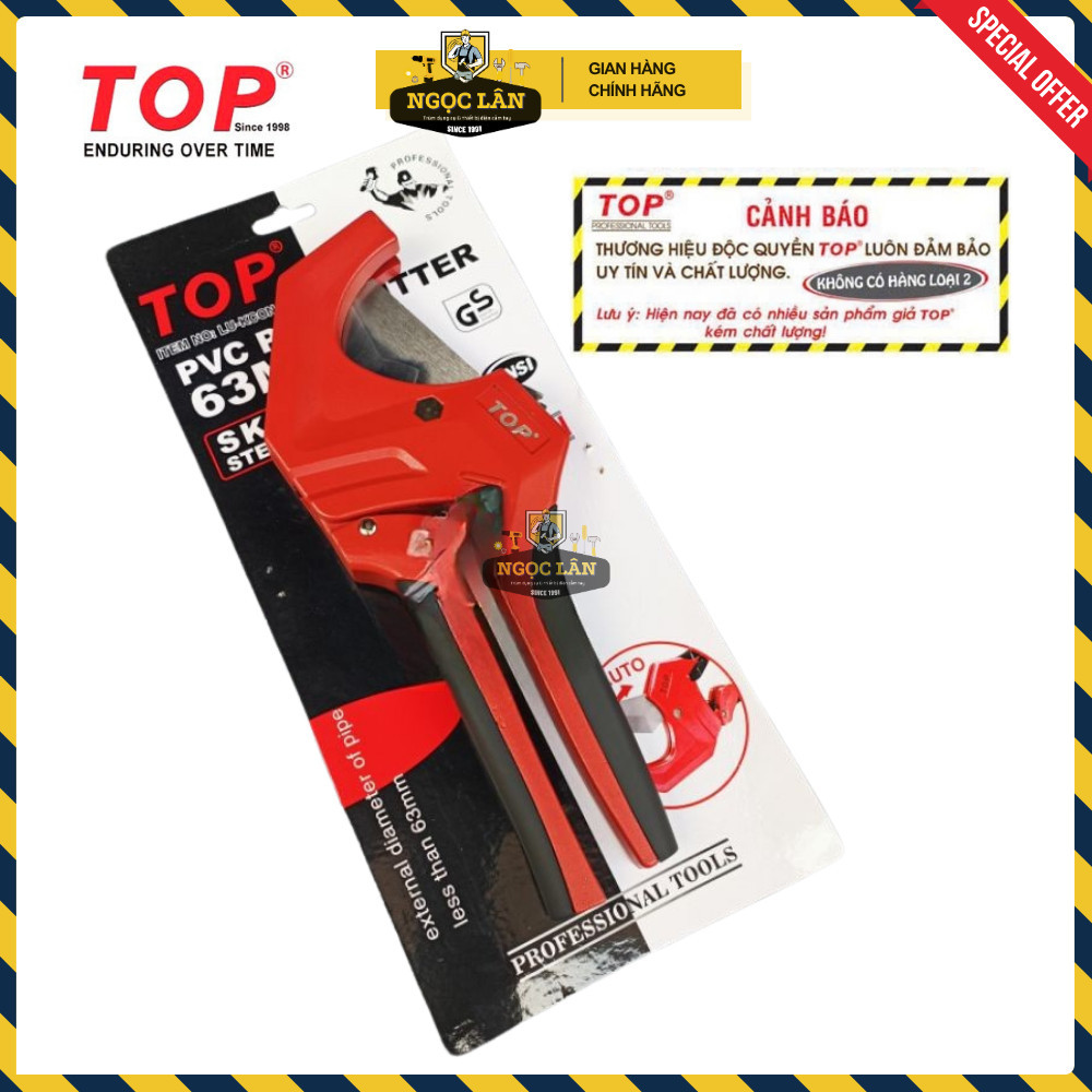 Chính hãng TOP Dao cắt ống nhựa 63mm lưỡi tự bung thép SK5 Đài Loan - Ảnh 3