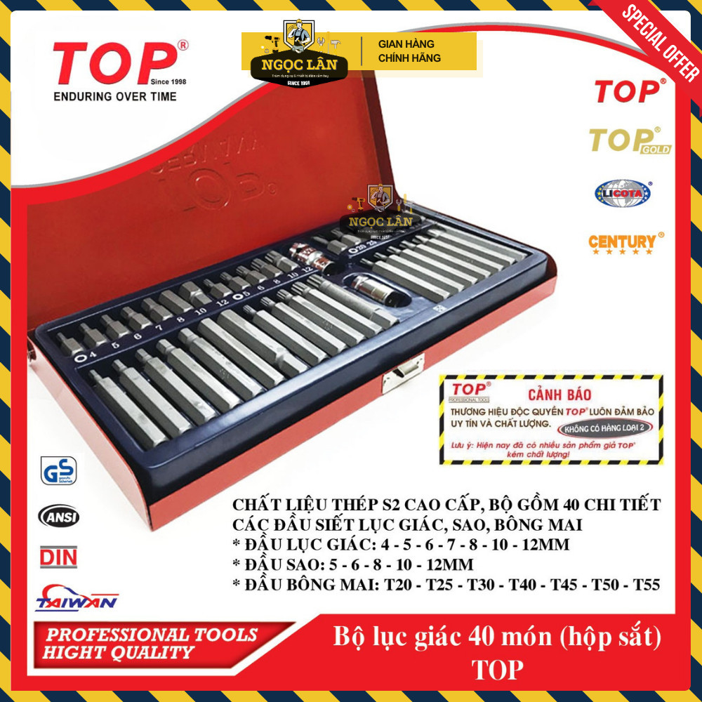Bộ Đầu Lục Giác TOP 40 món: 38 bit lục giác & bông mai, 2 chuyển - Ảnh 4