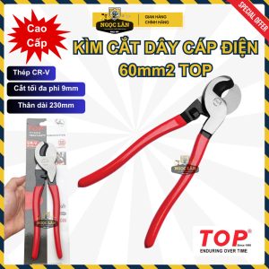 Kìm cắt cáp điện TOP 60mm2 phi 9mm thép CR-V Đài Loan cao cấp