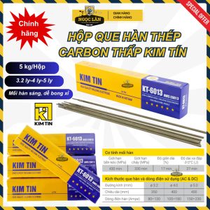 Que hàn Kim Tín KT-6013 thép carbon thấp 3.2mm 4.0mm 5.0mm 5kg
