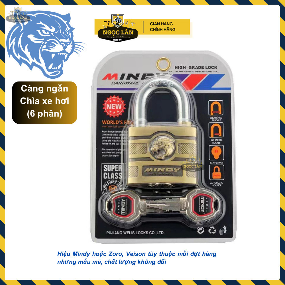 Khóa cửa chống cắt Mindy 6 phân có đầu báo trộm - Ảnh 8