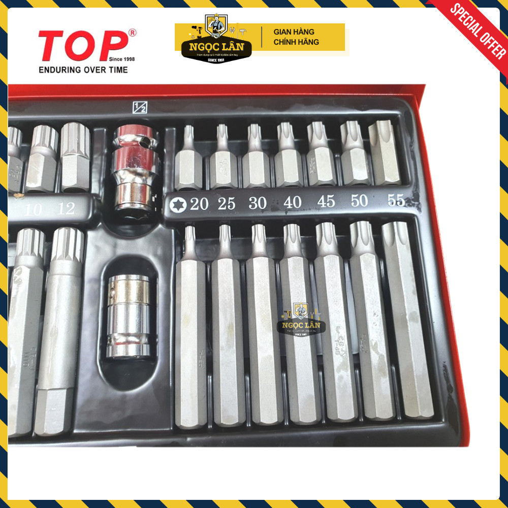 Bộ Đầu Lục Giác TOP 40 món: 38 bit lục giác & bông mai, 2 chuyển - Ảnh 2