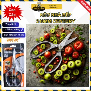 Kéo nhà bếp đa năng Century, lưỡi thép SK5 không gỉ, cán hợp kim nhôm (210MM)