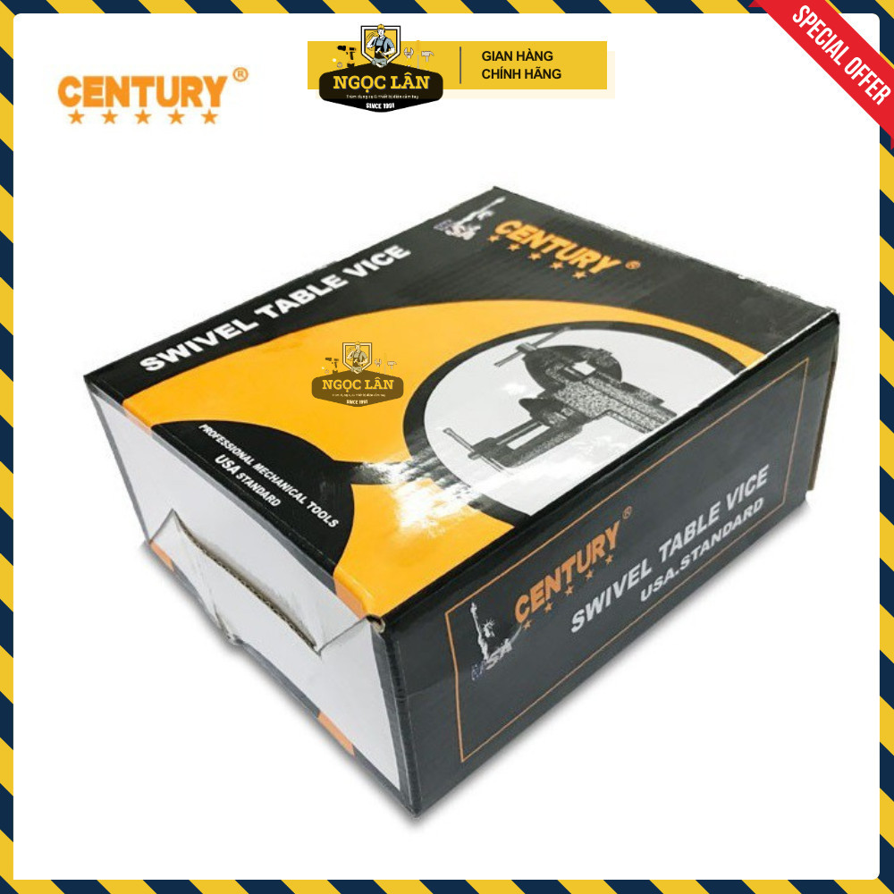 Ê tô kẹp bàn mini Century xoay 360 độ 50mm 60mm 80mm cao cấp - Ảnh 7