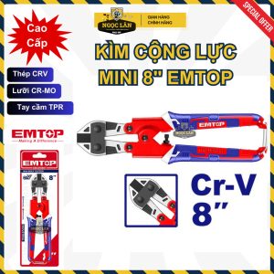Kềm cắt sắt Kìm cộng lực mini EMTOP 8"-200mm CR-Mo EBCR0801
