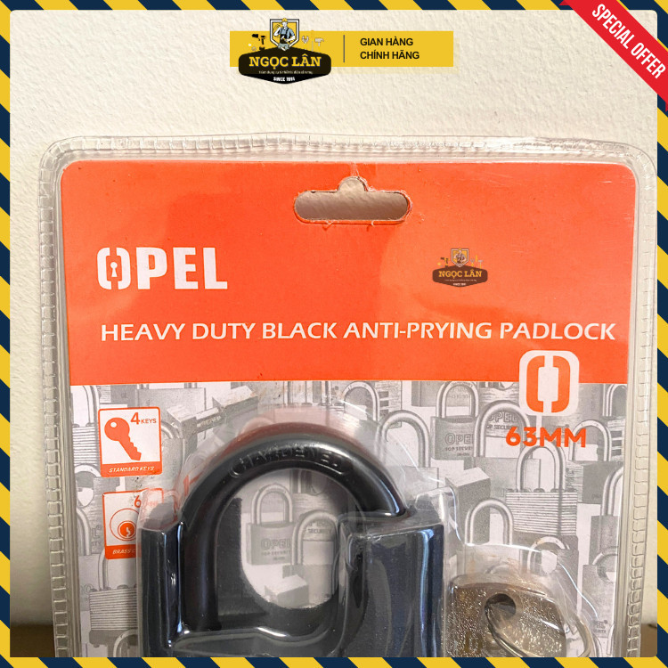 Khóa Chống Cắt OPEL Thép Đen, Bấm Size 5p 6p, 4 Chìa Chống Trộm - Ảnh 7