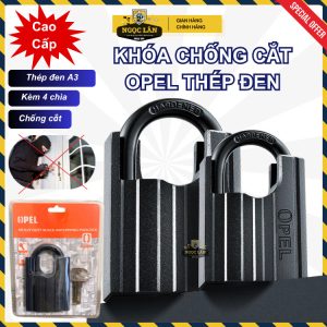 Khóa Chống Cắt OPEL Thép Đen, Bấm Size 5p 6p, 4 Chìa Chống Trộm