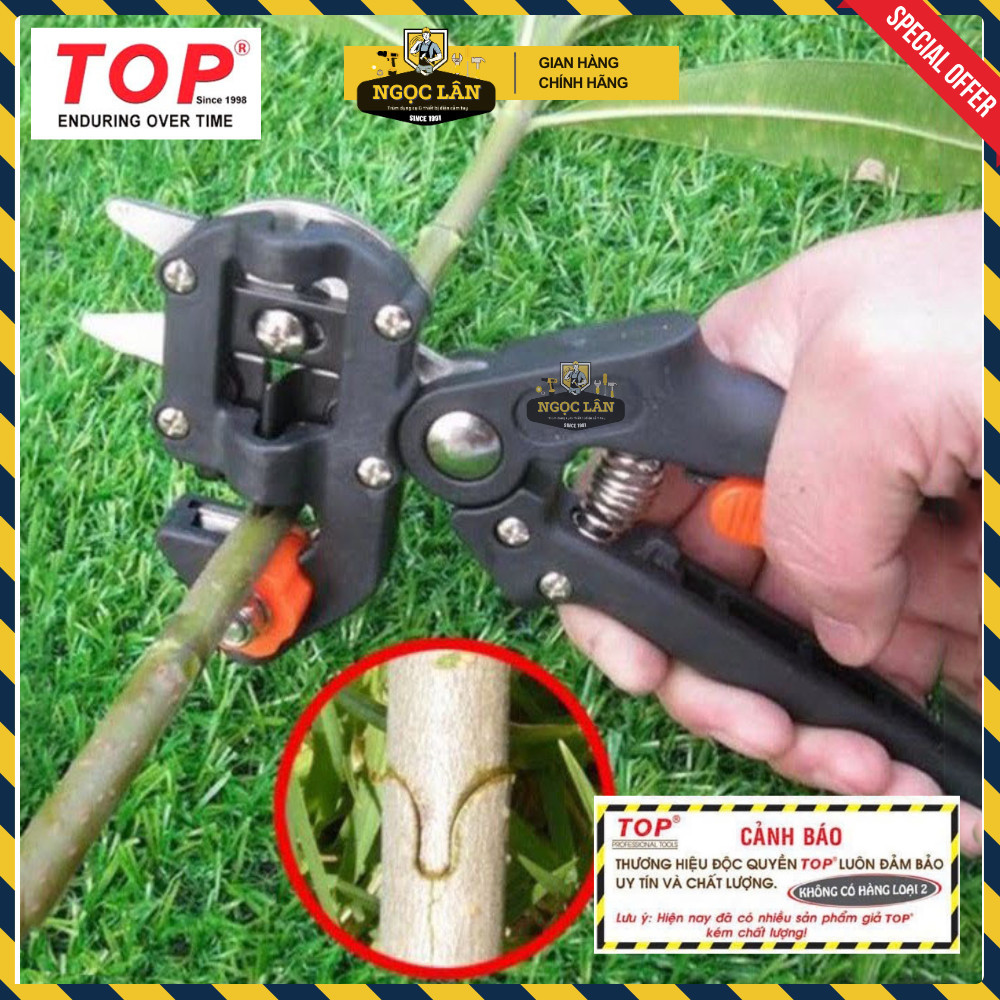 TOP Kéo ghép cành, chiết tỉa đa năng, 2 lưỡi cao cấp - Ảnh 7