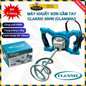 Máy khuấy sơn vữa cầm tay Classic 950W 160mm CLA6060U BH 6T