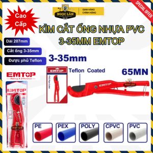 Kéo Cắt Ống EMTOP 3-35mm phủ teflon nhỏ gọn EMPC54636 chính hãng