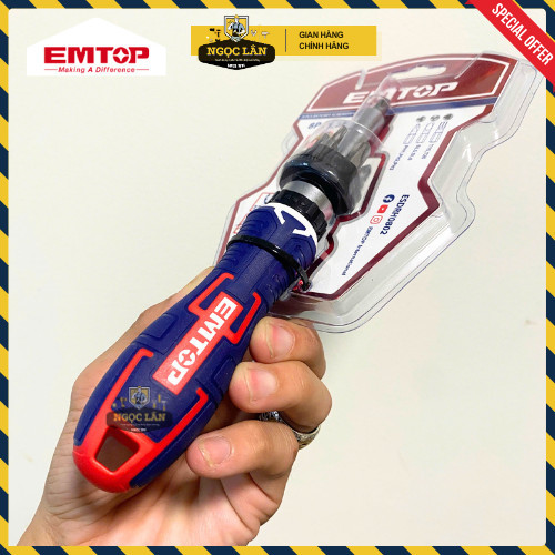 EMTOP Bộ Tua Vít 8 Món Đa Năng Tự Động 2 Chiều Nam Châm Sửa Điện Tử EDRH0802 - Ảnh 6