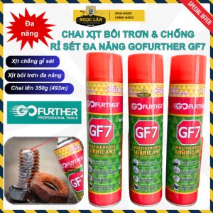 Gofurther GF7 Chai xịt bôi trơn chống rỉ sét đa năng 350g