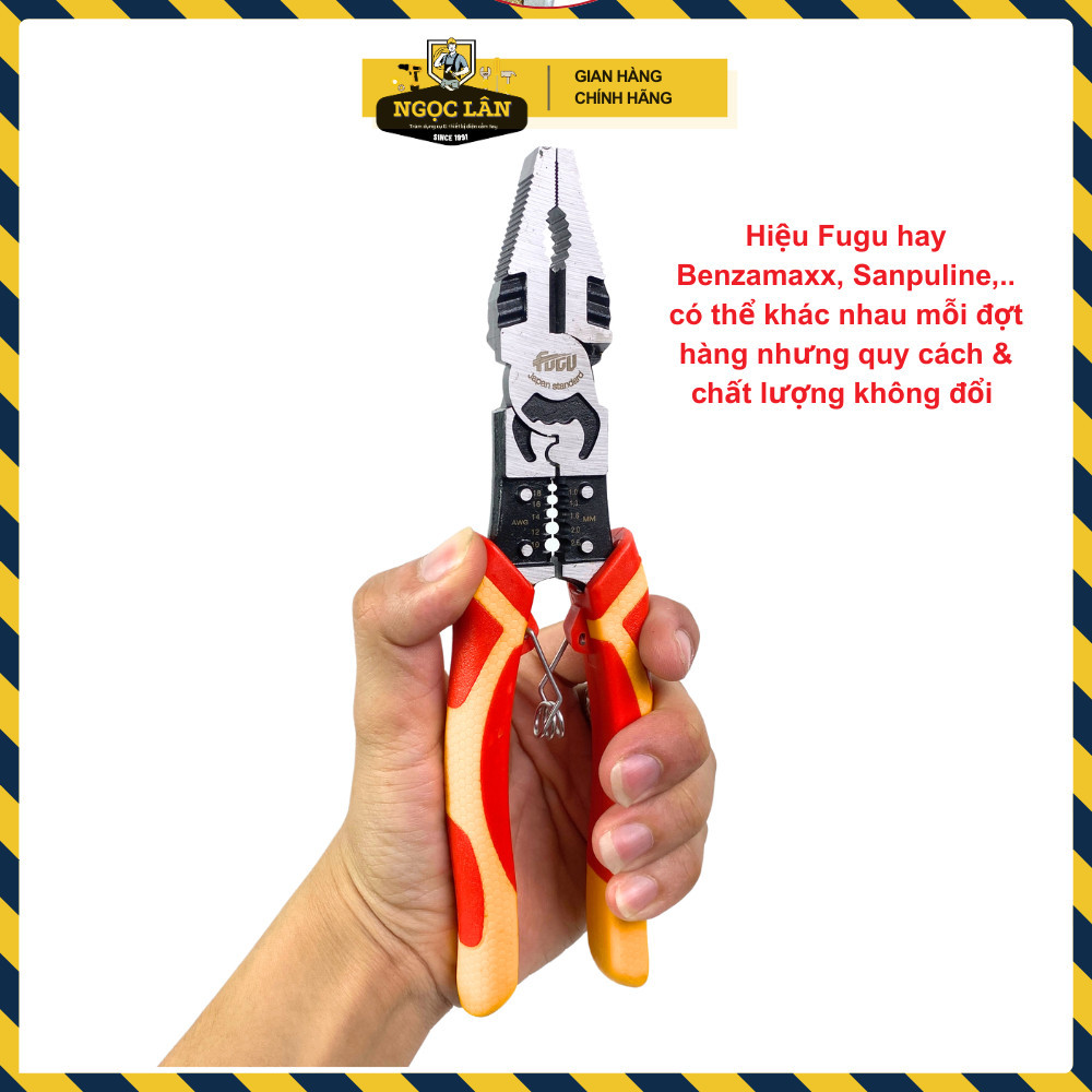 Kìm Đa Năng Fugu CRV Cắt Thép, Ép Cos, Tuốt Dây Điện - Ảnh 4