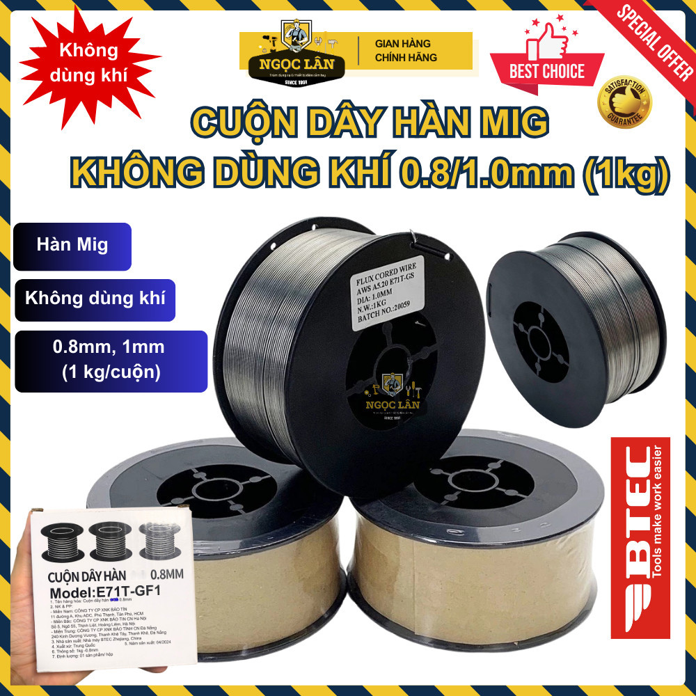 Cuộn Dây Hàn Bitec MIG Không Khí 0.8-1.0mm 1kg