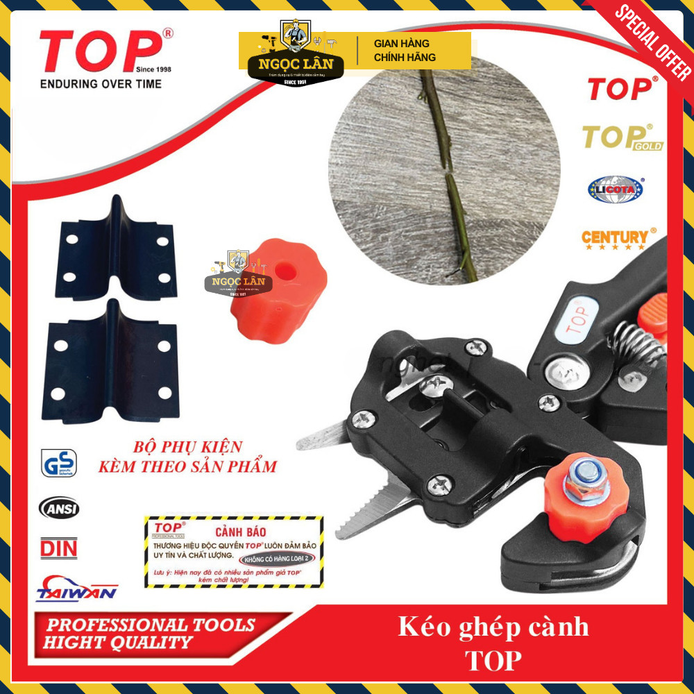 TOP Kéo ghép cành, chiết tỉa đa năng, 2 lưỡi cao cấp - Ảnh 3