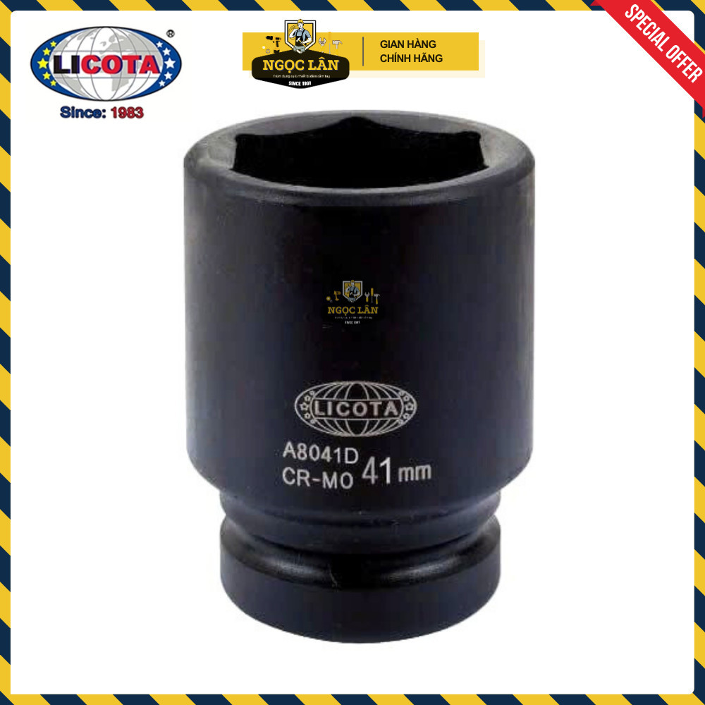 Đầu khẩu Licota 1" CR-MO đen 21-65mm Đài Loan - Ảnh 5