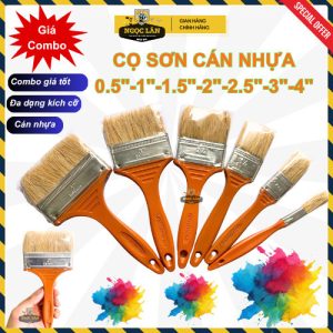 Cọ sơn chổi quét cán nhựa đủ cỡ 0.5"-4" tiện lợi, giá rẻ